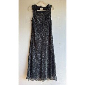 Studio I Vintage Sleeveless Leopard Print Maxi Dress 14